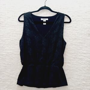 Blouse Size S Black Rose Lace Peplum Romantic Dark Feminine Y2K Goth Fairygoth